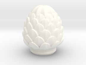 Pine Cone in White Processed Versatile Plastic