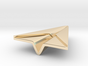 Paperplane in 14k Gold Plated Brass