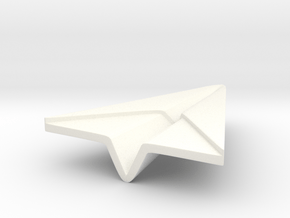 Paperplane in White Processed Versatile Plastic