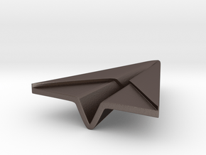 Paperplane in Polished Bronzed Silver Steel