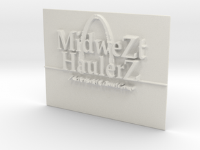 MZHZ Nametag in White Natural Versatile Plastic