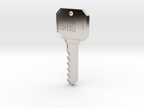 Big Brother Houseguest Key (Personalized Name!) in Rhodium Plated Brass