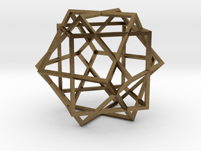 3 Cube Compound in Natural Bronze