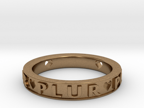 Plur Ring - Size 9 in Natural Brass