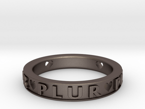 Plur Ring - Size 9 in Polished Bronzed Silver Steel