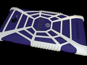 HTC 8X Custom Case "Spider" Theme in White Processed Versatile Plastic
