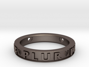 Plur Ring - Size 8 in Polished Bronzed Silver Steel