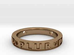 Plur Ring - Size 8 in Natural Brass