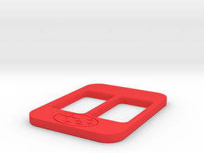 BRZ Limited Blank Console Plate 005 in Red Processed Versatile Plastic