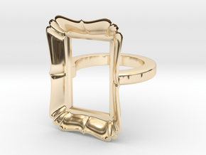 Frame Ring in 14k Gold Plated Brass: 4 / 46.5