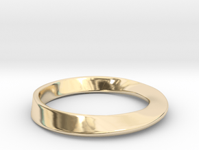 Möbius Ring in 14k Gold Plated Brass