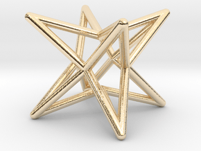Octahedron Star Earring in 14k Gold Plated Brass
