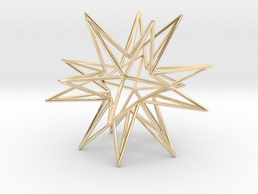 Icosahedron Star in 14k Gold Plated Brass