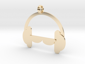 Headphones charm in 14k Gold Plated Brass