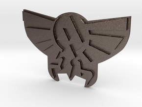 Crest Of Hyrule Brand in Polished Bronzed Silver Steel