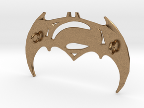 Batman V Superman Pendant in Natural Brass