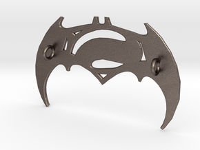 Batman V Superman Pendant in Polished Bronzed Silver Steel