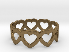 Heart Ring - Size 7 in Natural Bronze