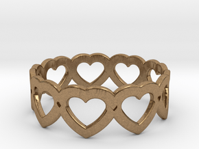 Heart Ring - Size 7 in Natural Brass