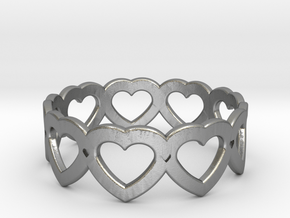 Heart Ring - Size 7 in Natural Silver