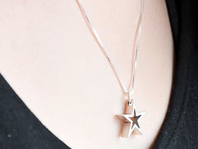 Star Pendant Necklace (JN0149_STRPD) in Polished Silver