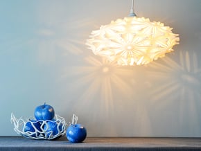 Camilla Light  / Hanging Pendant Light in White Natural Versatile Plastic