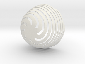 Spiral Bowl in White Natural Versatile Plastic
