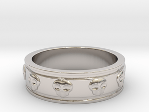 Ring with Skulls - Size 4 in Platinum