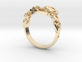Mech Heart Ring in 14k Gold Plated Brass: 6 / 51.5