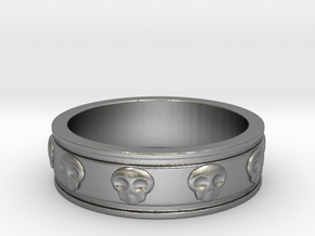 Ring with Skulls - Size 4 in Natural Silver