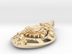 Botanika Mechanicum Pendant in 14k Gold Plated Brass