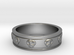 Ring with Skulls - Size 5 in Natural Silver