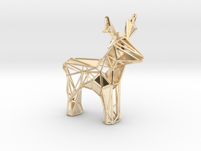 Reindeer toy stl in 14K Yellow Gold