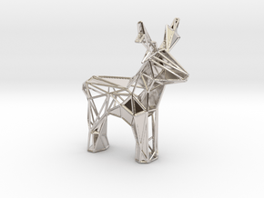 Reindeer toy stl in Platinum