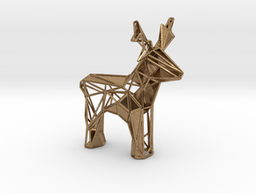 Reindeer toy stl in Natural Brass