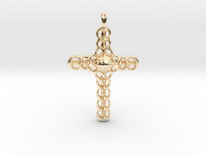 Design CROSS Jewelry Pendant in Silver | Gold  in 14k Gold Plated Brass