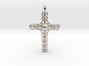 Design CROSS Jewelry Pendant in Silver | Gold  in Rhodium Plated Brass