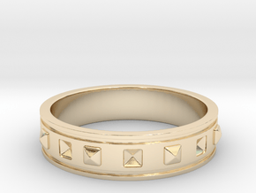 Ring with Studs - Size 9 in 14K Yellow Gold