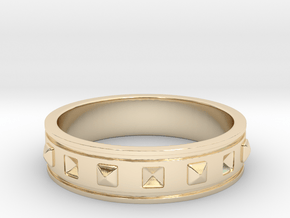 Ring with Studs - Size 8 in 14K Yellow Gold