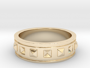 Ring with Studs - Size 4 in 14K Yellow Gold