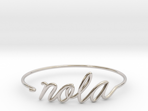 NOLA Wire Bracelet (New Orleans) in Rhodium Plated Brass
