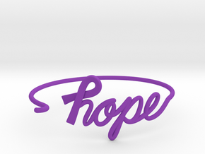 Ribbon of Hope Bracelet in Purple Processed Versatile Plastic