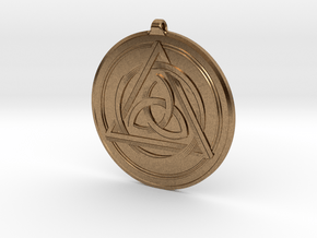 Doublesided Celtic Knot Pendant ~ 44mm(1 3/4 inch) in Natural Brass