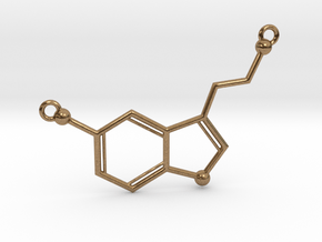 Serotonin Necklace Pednant in Natural Brass