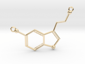 Serotonin Necklace Pednant in 14K Yellow Gold