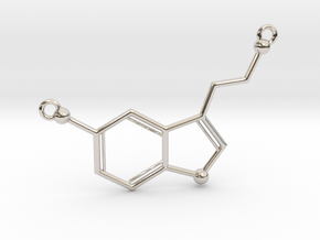 Serotonin Necklace Pednant in Platinum