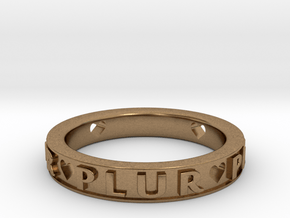 Plur Ring - Size 7 in Natural Brass