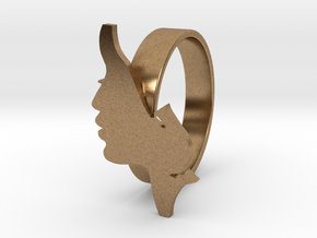 Facial ring -size 7 in Natural Brass