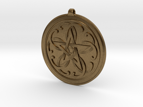Celtic Pentagram Knot Pendant~44mm (1 3/4 inch) in Natural Bronze