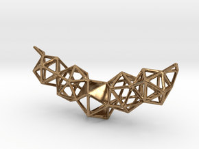 Icosahedron Pendent in Natural Brass
